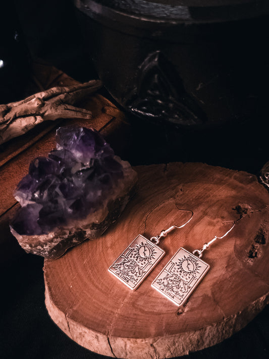 La Luna Tarot Card Earrings