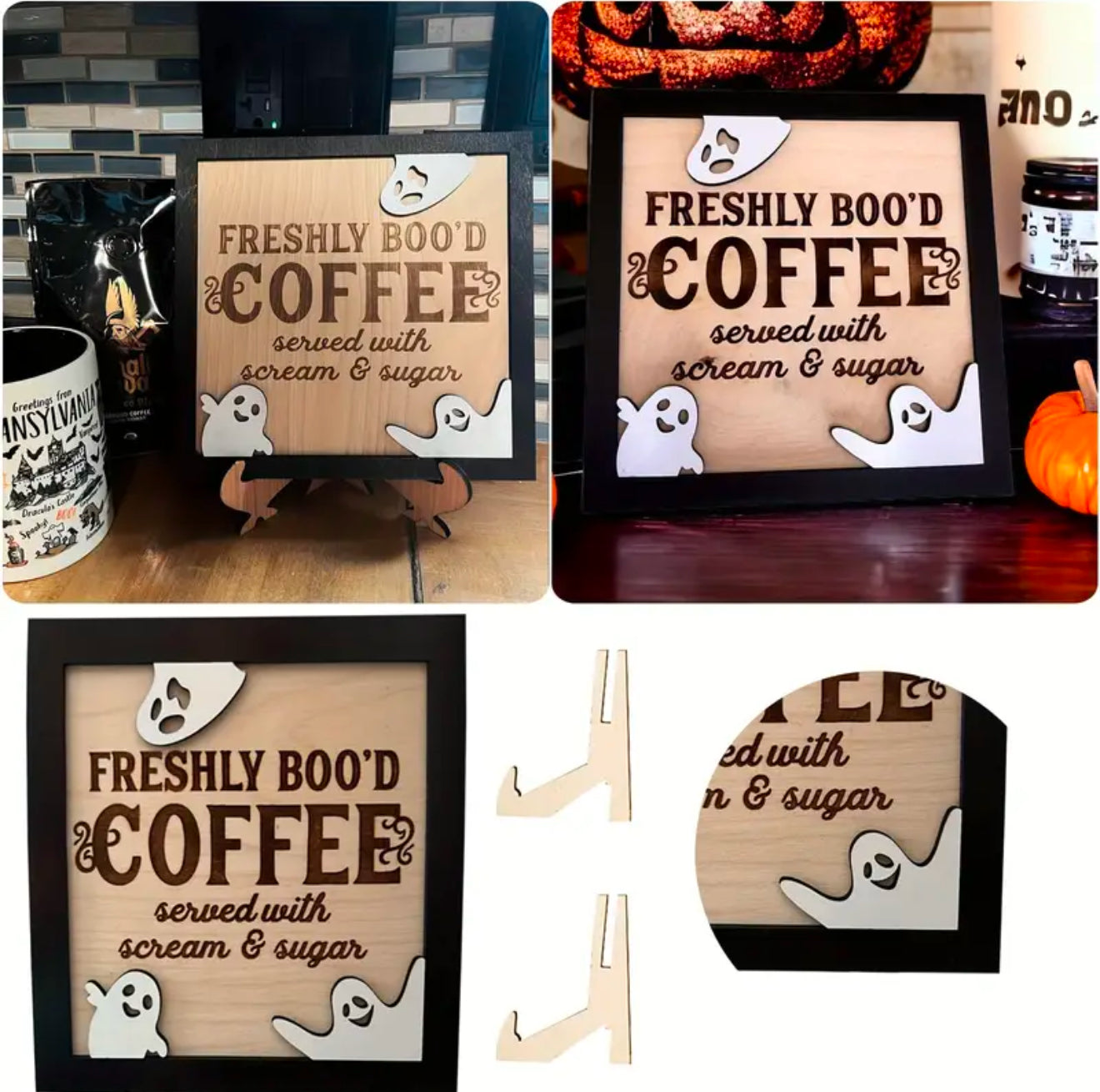 Freshly Boo’d Coffee Wood Sign