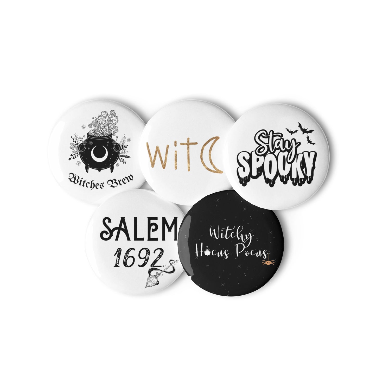 Witchy Set of Pin Buttons