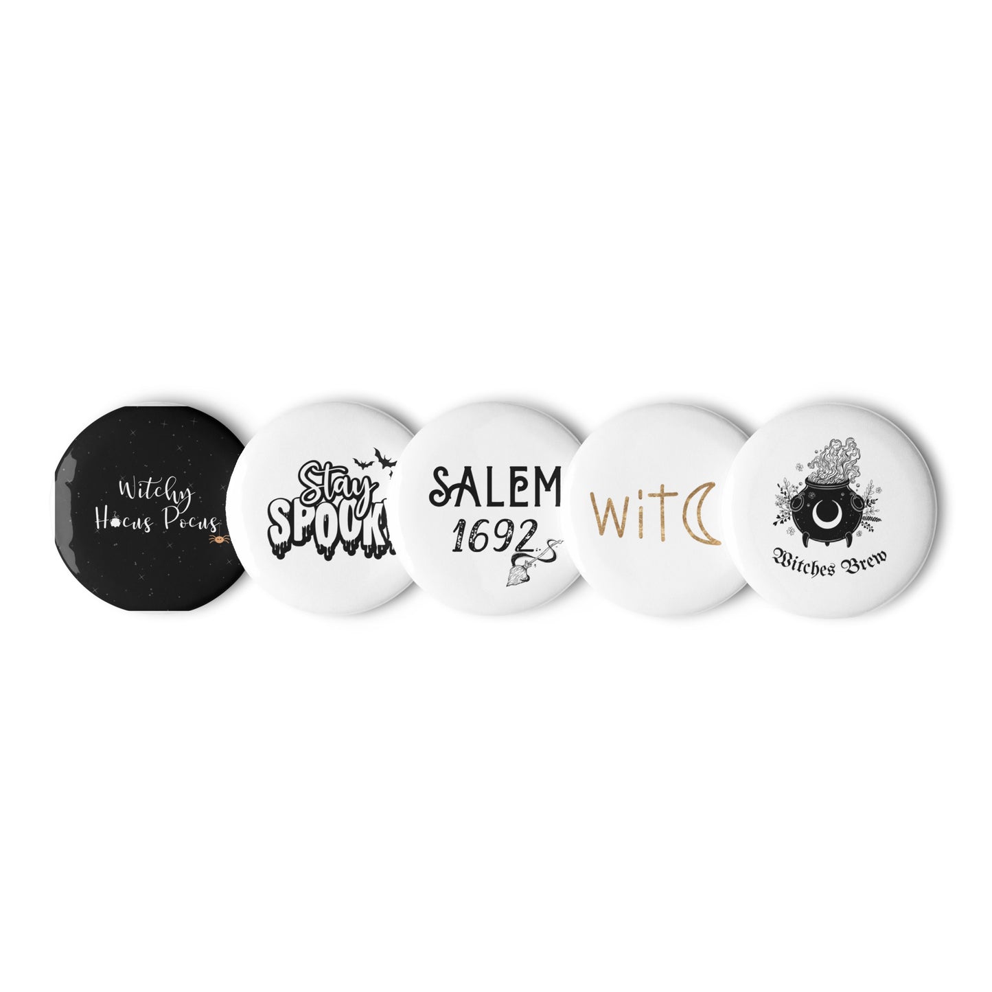 Witchy Set of Pin Buttons